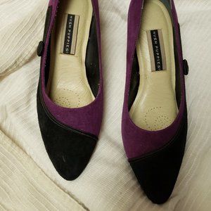 Two-Tone Suede Dress Heels - 9.5